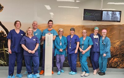 AuriGen Medical celebrating a successful First in Human Zenith procedure with Auckland City Hospital LAA implant team.