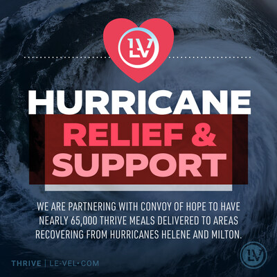 Le-Vel donates shakes to aid disaster recovery, supporting hurricane victims with vital nutritional resources