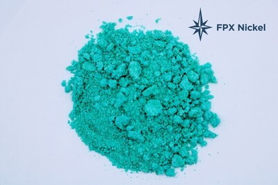 Figure 1 – Battery-Grade Nickel Sulphate Crystals Produced from Baptiste’s Awaruite Nickel Concentrate (CNW Group/FPX Nickel Corp.)