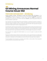 Download the press release. (CNW Group/O3 Mining Inc.)