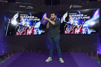 Ahmad Haffar speaking at The Games of the Future 2026 Host Country Announcement