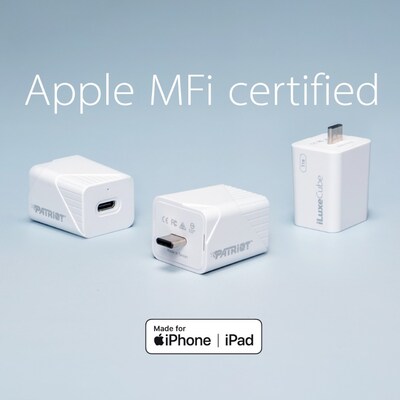 The iLuxe Cube smart backup solution is Apple MFi-certified.