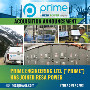 RESA Power Significantly Expands Its Medium Voltage Power System Supply and Engineering Capability with the Acquisition of Prime Engineering Ltd.