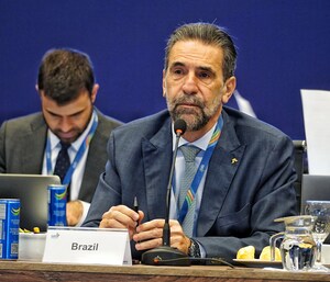 El director general de Itaipu habla en la reunión ministerial del G20