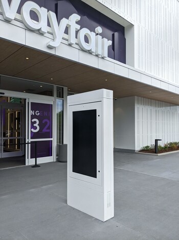 Evo Freestanding Dual-Sided Indoor-Outdoor Wayfinding and Directory Kiosk