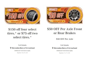 Mercedes-Benz of Arrowhead Provides Limited-Time Discounts on Brakes and Tires for Drivers in and Around Peoria