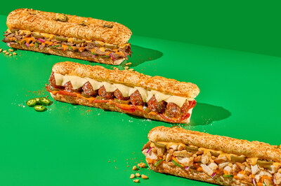 Ghost Pepper Bread brings the heat to every sub on the menu and is featured on the Spicy Nacho Chicken, Spicy Nacho Steak and Fiery Meatball.