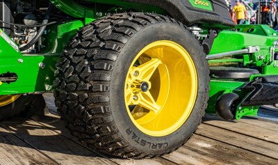 Carlstar Invictus development tire displayed at the 2024 Farm Progress Show