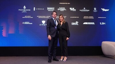 Abelardo Marcondes y Thaya Marcondes en la decimosegunda edición de LuxuryLab Global 2023 realizada en Ciudad de México