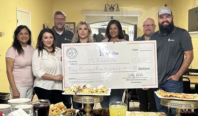 The owners of Mi Favorito Restaurant in Fowler, CA receive a <money>$3,500</money> grant from the Latino Restaurant Association and SoCalGas.