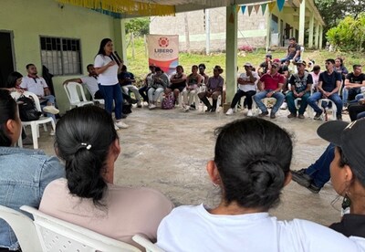 Figure 8 – ‘Good Neighbor Meeting’ in the Community of Montclar. (CNW Group/Libero Copper & Gold Corporation)