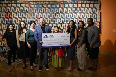 (left to right) Hyundai Motor North America corporate social responsibility executives with Alison Heney, PhD, vice president of learning & public programs, Museum of Latin American Art, Lourdes I. Ramos-Rivas, PhD, president & CEO, Museum of Latin American Art, at Museum of Latin American Art in Long Beach, Calif. on September 24, 2024. (Photo/Hyundai)