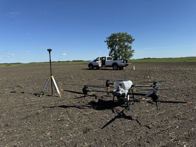 Unmanned aerial vehicles (UAVs), or drones have been proving their usefulness in agriculture for decades. Today's beefier drones can also be used for seeding and spraying. (CNW Group/Ducks Unlimited Canada)