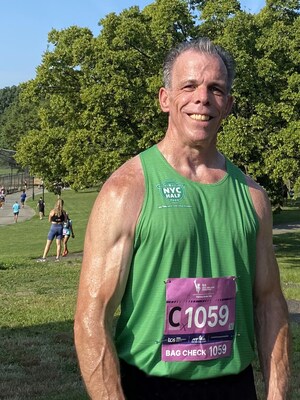 Jack O'Shea, president of Start Elevator, training to run the New York City Marathon in his brothers name in November 2024.