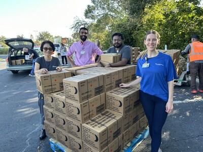 Ready to bring relief and support to those affected by hurricanes Helene and Milton, BayCare team members and Feeding Tampa Bay unite to unload supplies.