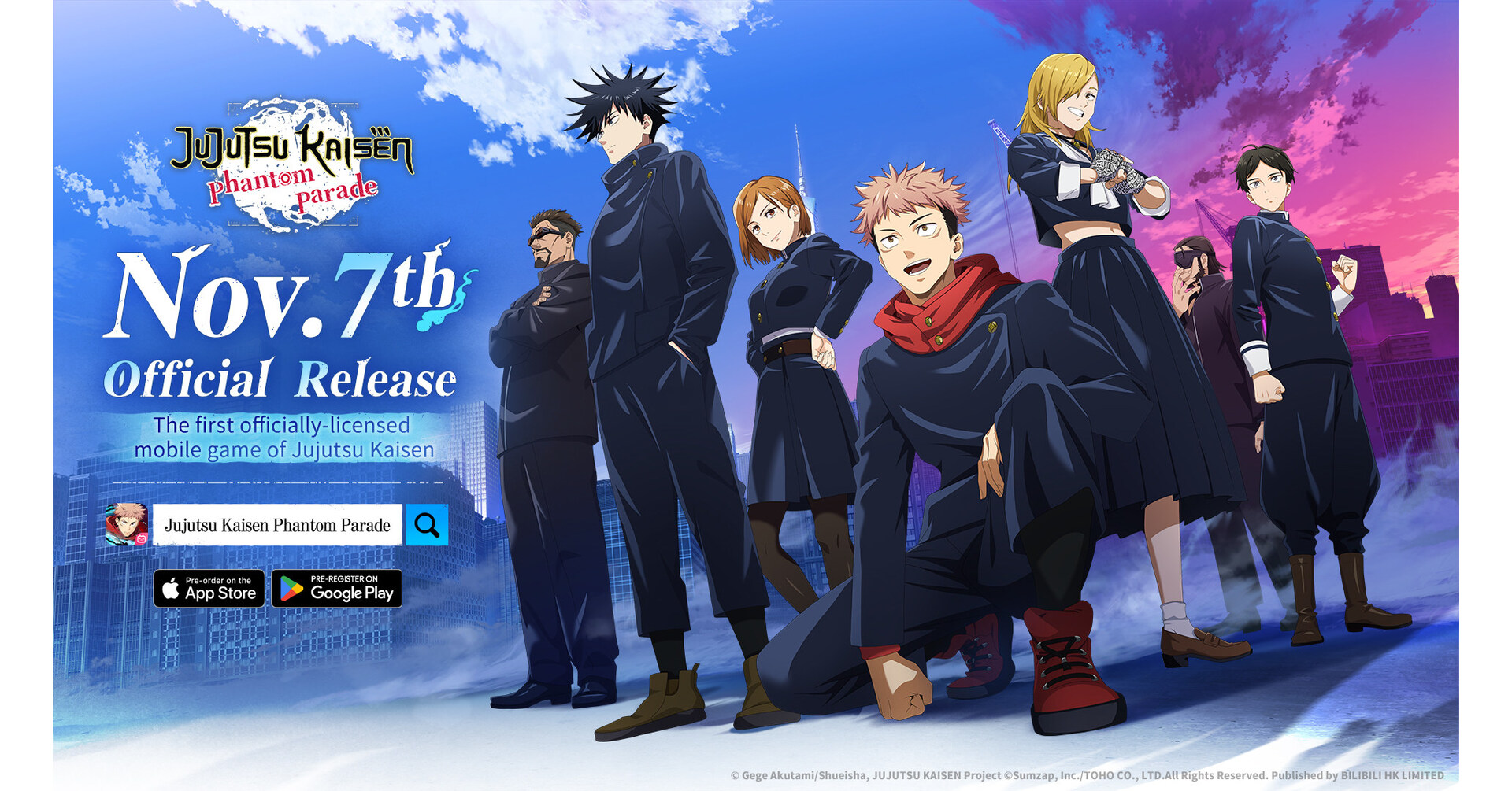 Jujutsu Kaisen Phantom Parade Reaches 5 Million Pre-registrations as November 7 Launch Approaches