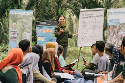 Smallholder farmers undergoing training on regenerative agriculture