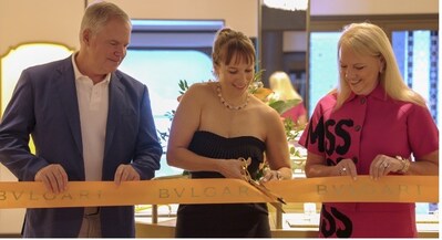 Jim Murren, Executive Chairman & CEO of The Ritz-Carlton Yacht Collection, Elodie Thellier, Bvlgari President Latin America & Caribbean, and Lisa Bauer, Starboard President & CEO