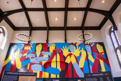 Land Acknowledgement mural by renowned Deaf artist Nancy Rourke featured in 