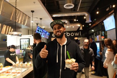 Derrick White at Jayson's everbowl opening