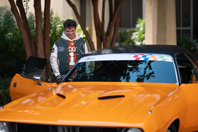 McLaren Formula 1 Team driver, Lando Norris, takes in the custom build before departing for Circuit of the Americas in the car.