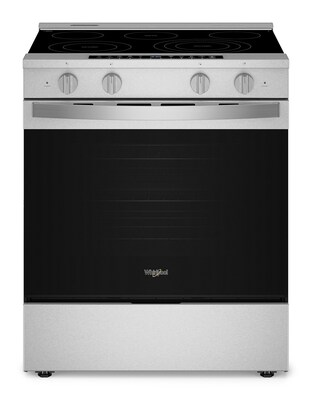 The Whirlpool® Front Control Smart Electric Range features five Air Cooking modes.