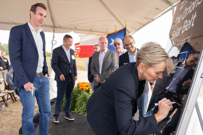 U.S. Secretary of Energy Jennifer M. Granholm joins SB Energy and other officials to celebrate a historic milestone for American-made solar