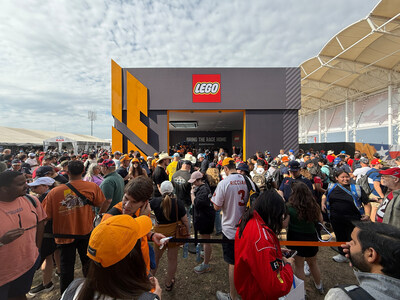 Racegoers enjoy the LEGO® Experience with McLaren Racing at the United States Grand Prix at Circuit of the Americas on October 18, 2024.