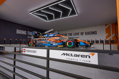 Racegoers enjoy the LEGO® Experience with McLaren Racing at the United States Grand Prix at Circuit of the Americas on October 18, 2024.