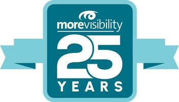 MoreVisibility 25-years badge