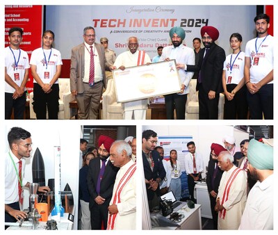 Haryana Governor Bandaru Dattatraya & Member of Parliament (Rajya Sabha) & Chandigarh University Chancellor Satnam Singh Sandhu inaugurates National Tech Fest at Chandigarh University.