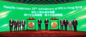 Manulife Celebrates 25th Anniversary of Initial Public Offering with Closing Gong Ceremony at HKEX