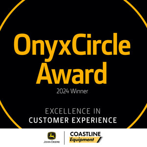 Coastline Equipment Awarded 2024 Onyx Circle Award by John Deere Construction and Forestry Division