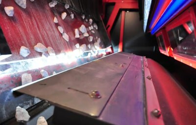 Figure 1 – Image of Ore Sorting Process at Tomra in Sydney Australia for Power Metals Corp (CNW Group/Power Metals Corp.)