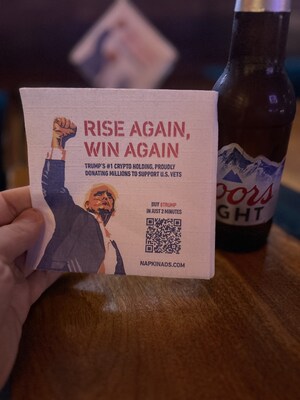 President Trump's Largest Crypto Holding Invests Into Nationwide Napkin Advertising Campaign Ahead of Election