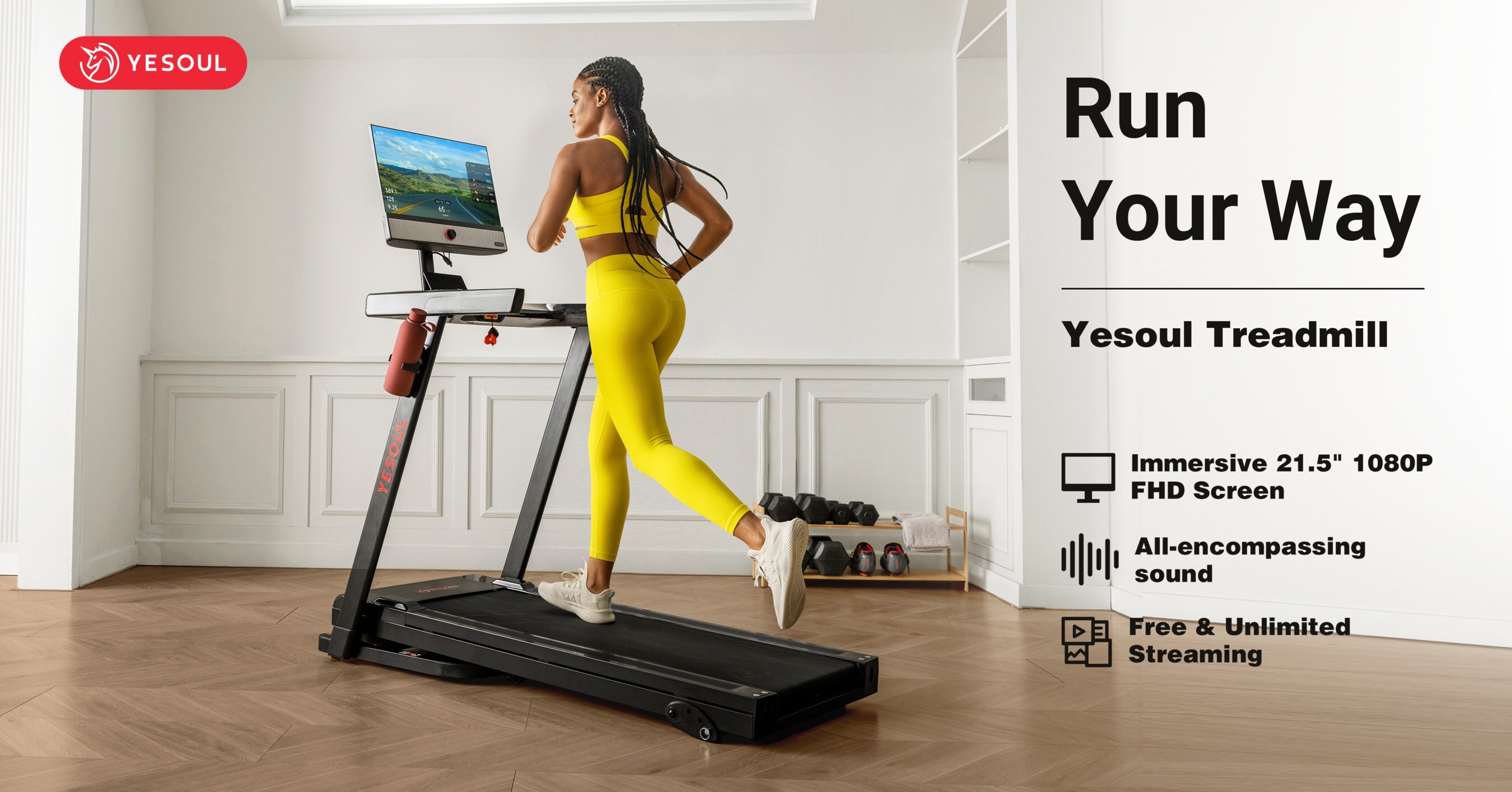 Yesoul Launches T1M PLUS Treadmill with Free & Unlimited Streaming and FunCardio for Ultimate Home Fitness