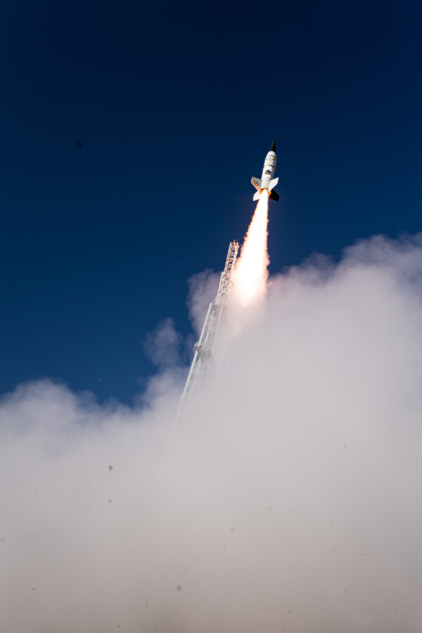 X-Bow Systems’ Successful Bolt Rocket Launch Unleashes its 34” Advanced Manufactured Solid Rocket Motor, Proving both Scalability and Manufacturability. Photo Credit: United States Army.