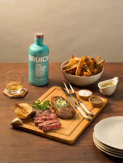 Steak-Frites Paired with The Classic Laddie Neat