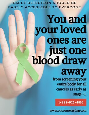 Just one blood draw can screen your entire body for any cancer. Take the first step towards early detection today. Photo by @oncosuretest