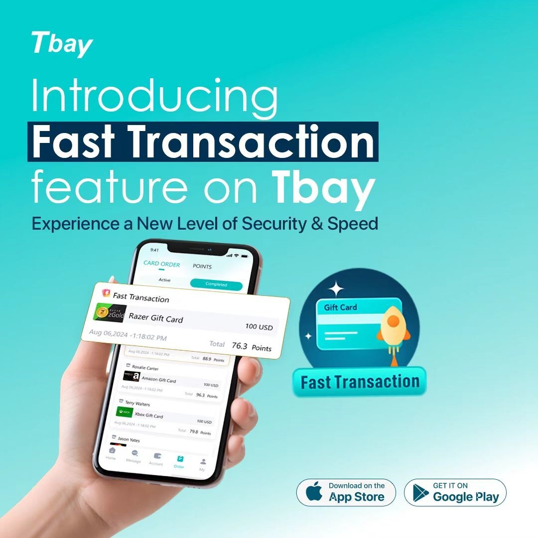 Tbay Introduces Fast Transaction Feature: A New Standard for Secure and Instant Gift Card Trading