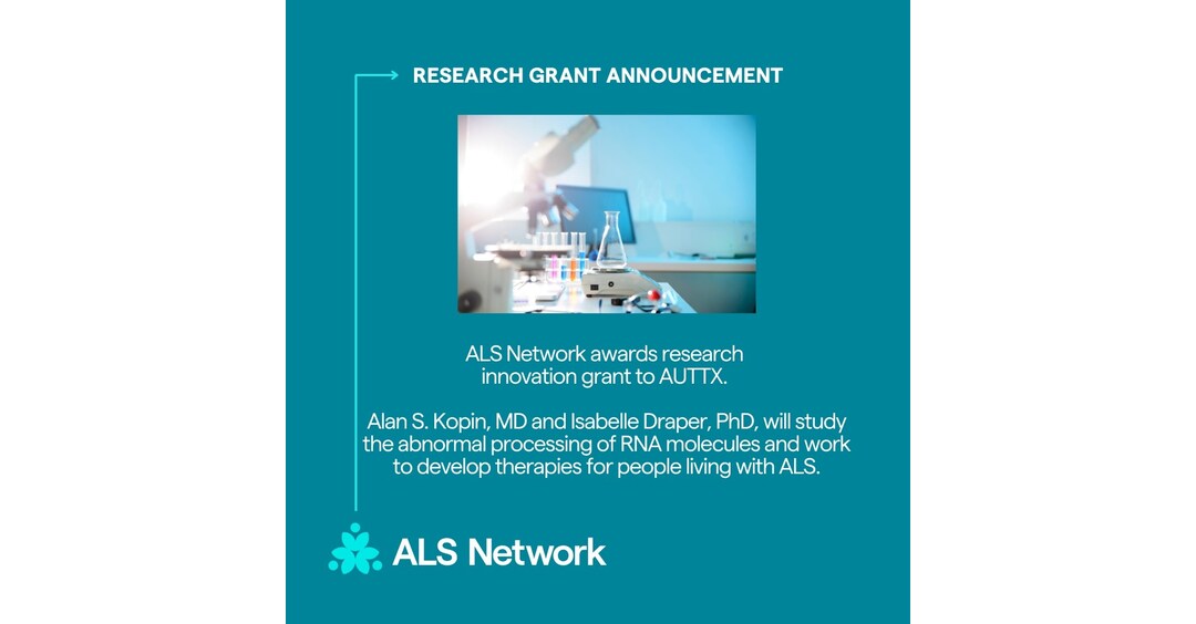 ALS Network Announces Research Grant Awarded to AUTTX, LLC