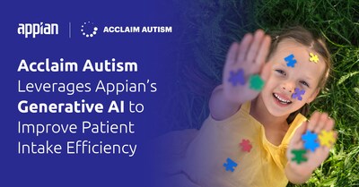 Appian announced that Acclaim Autism, a leading multi-state behavioral healthcare company based in Philadelphia, is using Appian’s private AI capabilities to simplify and accelerate its patient onboarding process.