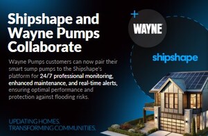 Shipshape, Wayne Pumps Partner to Offer Professional Monitoring For Smart Sump Pump Customers