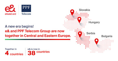 e& and PPF Telecom Group are now together in Central and Eastern Europe