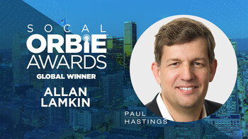 Global ORBIE Winner, Allan Lamkin of Paul Hastings LLP