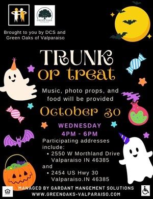 Green Oaks of Valparaiso Hosts Trunk or Treat on Wednesday October 30th