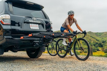 The CrossTrack bike rack in action.