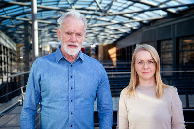 Kari Stefansson CEO of deCODE genetics and senior author on the paper in Nature Genetics, with Erna V. Ivarsdottir scientists at deCODE genetics and first author.