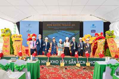 Leaders from the Dong Nai Industrial Zones Authority, KCN Vietnam Group, and the construction contractor performed the groundbreaking ceremony for the Group’s ready-built warehouse project in the Nhon Trach VI Industrial Zone (Dong Nai).