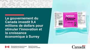 Le gouvernement du Canada investit 9,4 millions de dollars pour stimuler l'innovation et la croissance économique de Surrey